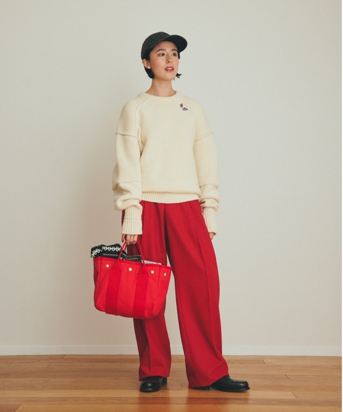 THE SHINZONE（ザ　シンゾーン）の「THE SHINZONE/シンゾーン　ユースフル トートバッグ　USEFUL TOTE BAG（SMALL）　24AMSIT02（トートバッグ・レディース・ナチュラル/レッド・FREE）」の9枚目の写真