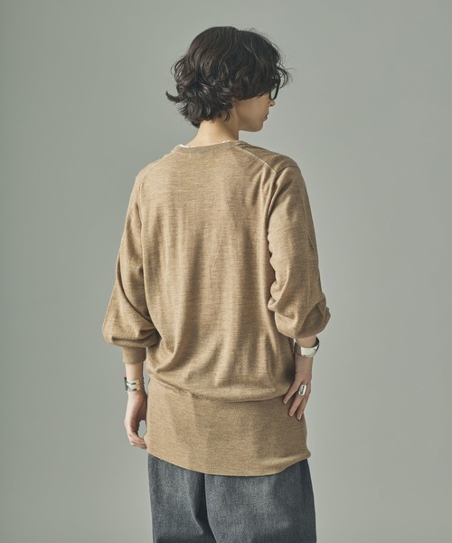 Curensology（カレンソロジー）の「Curensology(カレンソロジー)/ファインウールVネックプルオーバー（ニット/セーター・レディース・ボルドー/ネイビー/グレー系その他/カーキ/ブラック/ホワイト/ベージュ/モカ・FREE）」の11枚目の写真