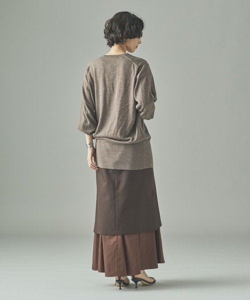 Curensology(カレンソロジー)/ファインウールVネックプルオーバー