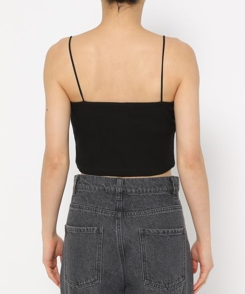 mysty woman（ミスティウーマン）の「カップツキショートキャミ　137959（キャミソール・レディース・オフホワイト/ブラック・FREE）」の5枚目の写真