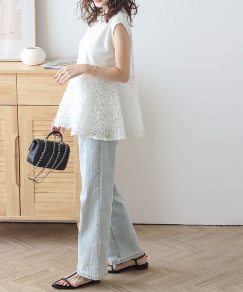 AMELY(エミリー)の「フラワーチュール ペプラムトップス(シャツ/ブラウス・レディース・ブラック系その他2/ブラック系その他/ホワイト系その他2/ホワイト系その他・フリー)」の21枚目の写真