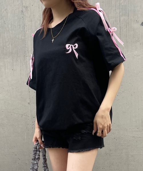 セール】ピンクリボンTシャツ（Tシャツ/カットソー）｜ROGER