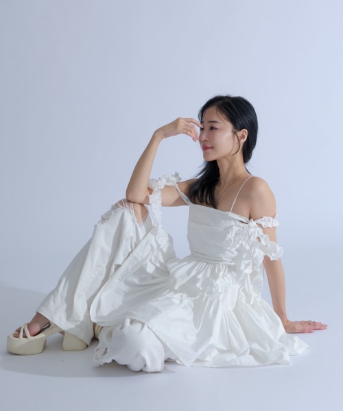 qumerry.(キュメリ)の「リボンティアードチュニック(チュニック・レディース・ホワイト/ブラック・FREE)」の17枚目の写真