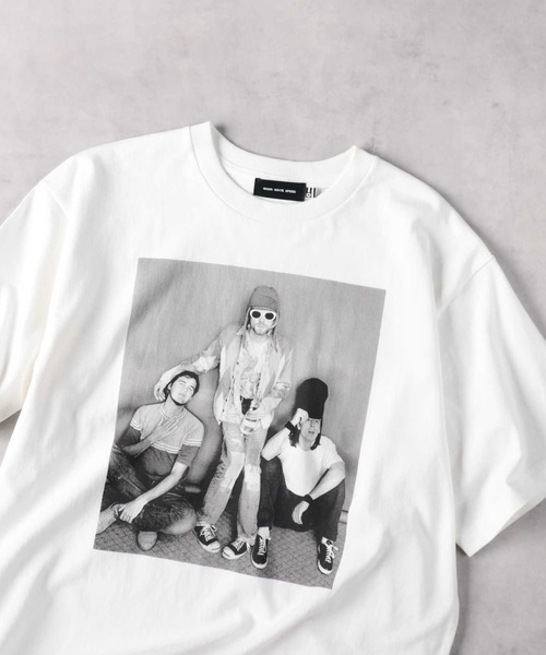 Right-on（ライトオン）の「【GOOD ROCK SPEED】ヴィンテージ加工Ｔシャツ（Tシャツ/カットソー・メンズ・ホワイト×ブルー/ブラック×ホワイト/ブラック×グレー/ブラック/ホワイト・M/L/XL）」の8枚目の写真