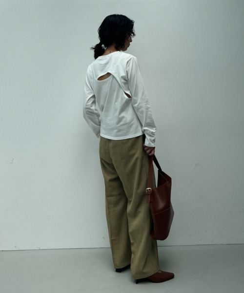 y/m(イム)の「バックデザインロンT(Tシャツ/カットソー・レディース・ブラック/オフホワイト・FREE)」の15枚目の写真
