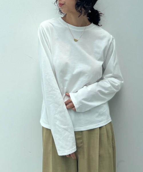 y/m(イム)の「バックデザインロンT(Tシャツ/カットソー・レディース・ブラック/オフホワイト・FREE)」の8枚目の写真