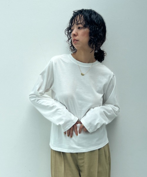 y/m(イム)の「バックデザインロンT(Tシャツ/カットソー・レディース・ブラック/オフホワイト・FREE)」の9枚目の写真