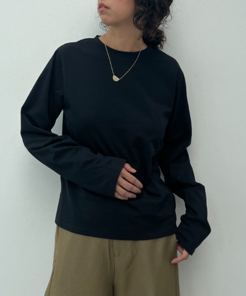 y/m(イム)の「バックデザインロンT(Tシャツ/カットソー・レディース・ブラック/オフホワイト・FREE)」の16枚目の写真