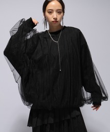 チュールレイヤードビッグスウェット(HARE)