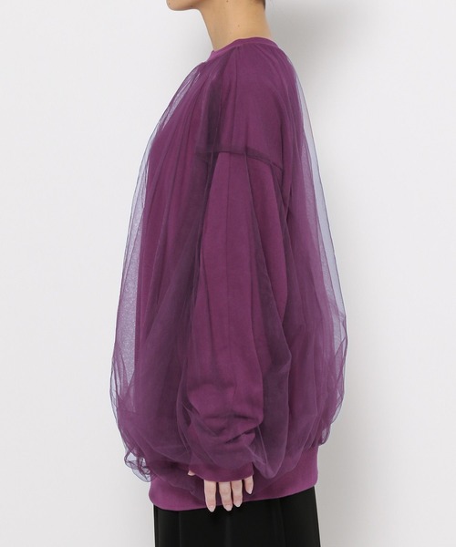 HARE（ハレ）の「チュールレイヤードビッグスウェット(HARE)（スウェット・レディース・グリーン/ブラック/パープル・FREE）」の16枚目の写真