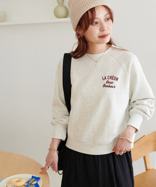 DISCOAT(ディスコート)の「【WEB限定】サガラバックロゴスウェット(Tシャツ/カットソー・レディース・ライトベージュ/チャコールグレー/キャメル・FREE)」の19枚目の写真