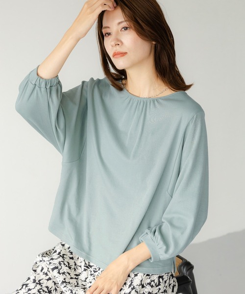 Elura（エルーラ）の「ひやっとタッチブラウス見えTシャツ/138094（Tシャツ/カットソー・レディース・グレー/ブラック/ホワイト/グリーン系その他・LARGE/MEDIUM）」の4枚目の写真