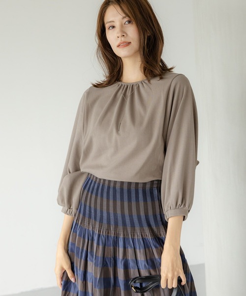 Elura（エルーラ）の「ひやっとタッチブラウス見えTシャツ/138094（Tシャツ/カットソー・レディース・グレー/ブラック/ホワイト/グリーン系その他・LARGE/MEDIUM）」の3枚目の写真