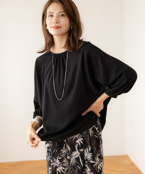 Elura（エルーラ）の「ひやっとタッチブラウス見えTシャツ/138094（Tシャツ/カットソー・レディース・グレー/ブラック/ホワイト/グリーン系その他・LARGE/MEDIUM）」の5枚目の写真