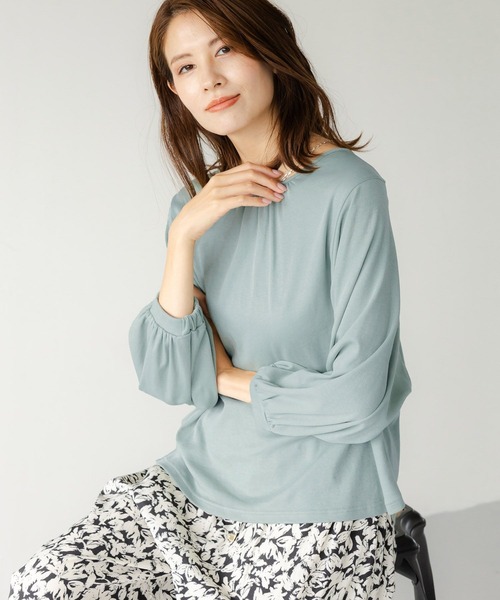 Elura（エルーラ）の「ひやっとタッチブラウス見えTシャツ/138094（Tシャツ/カットソー・レディース・グレー/ブラック/ホワイト/グリーン系その他・LARGE/MEDIUM）」の22枚目の写真