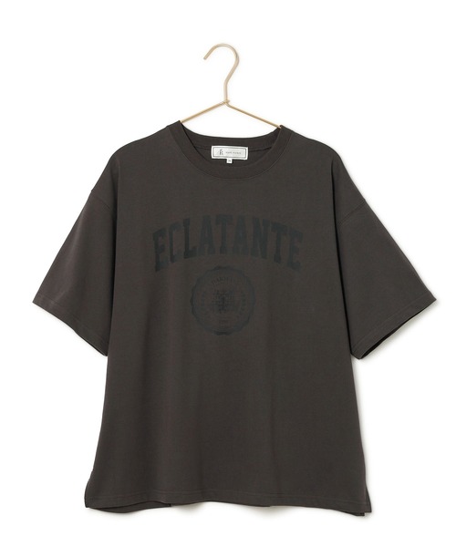 ROPE' PICNIC(ロペピクニック)の「カレッジロゴオーバーTシャツ(Tシャツ/カットソー・レディース・オフホワイト/チャコールグレー/ベージュ系その他3・38)」の5枚目の写真