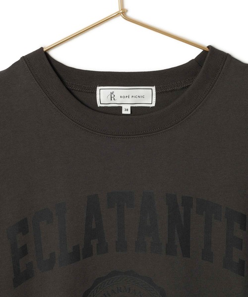 ROPE' PICNIC(ロペピクニック)の「カレッジロゴオーバーTシャツ(Tシャツ/カットソー・レディース・オフホワイト/チャコールグレー/ベージュ系その他3・38)」の7枚目の写真