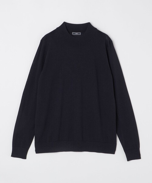 ニット　トップス　セーター SHIPS:〈手洗い可能〉HANDFRAME 16ゲージ モックネック ニット（ニット