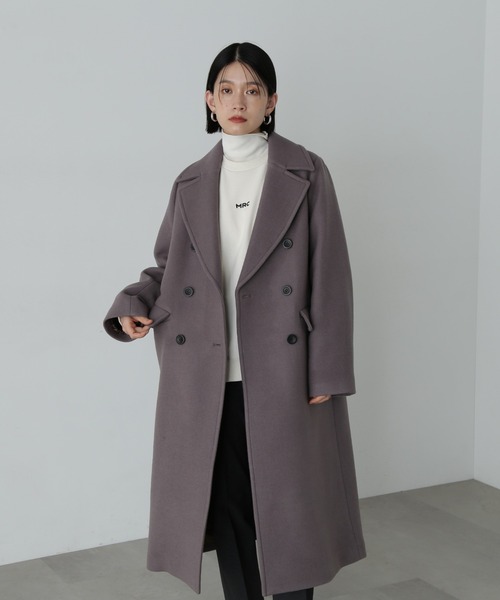 N.（N. Natural Beauty Basic）（エヌエヌナチュラルビューティーベーシック）の「ウールパイルチェスターコート（チェスターコート・レディース・杢グレー/グレー/ベージュ系その他/ブラック・MEDIUM/SMALL）」の11枚目の写真