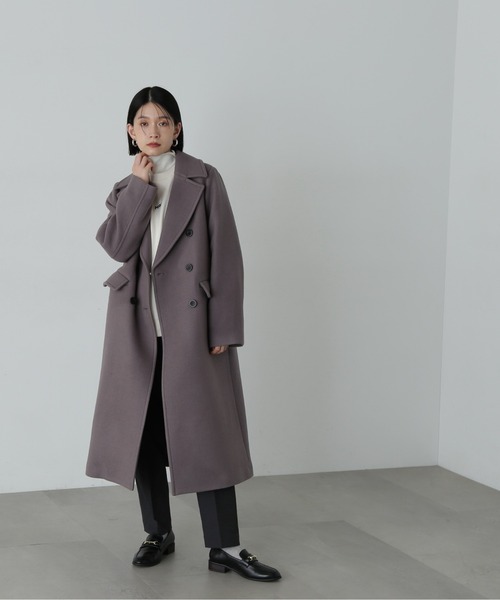 N.（N. Natural Beauty Basic）（エヌエヌナチュラルビューティーベーシック）の「ウールパイルチェスターコート（チェスターコート・レディース・杢グレー/グレー/ベージュ系その他/ブラック・MEDIUM/SMALL）」の12枚目の写真