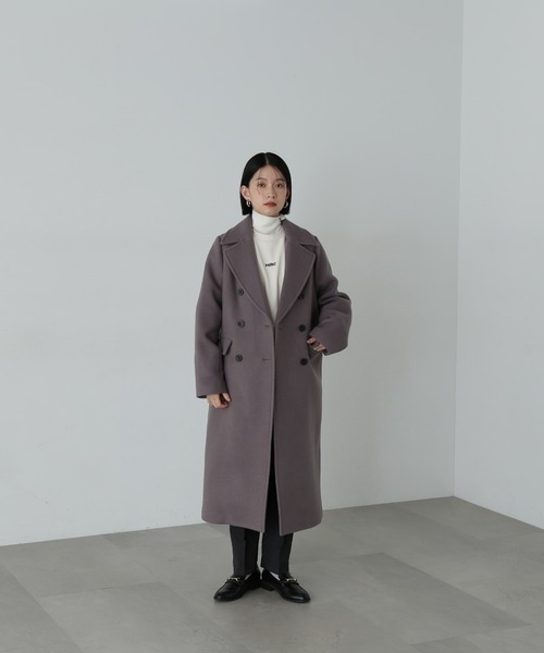 N.（N. Natural Beauty Basic）（エヌエヌナチュラルビューティーベーシック）の「ウールパイルチェスターコート（チェスターコート・レディース・杢グレー/グレー/ベージュ系その他/ブラック・MEDIUM/SMALL）」の14枚目の写真