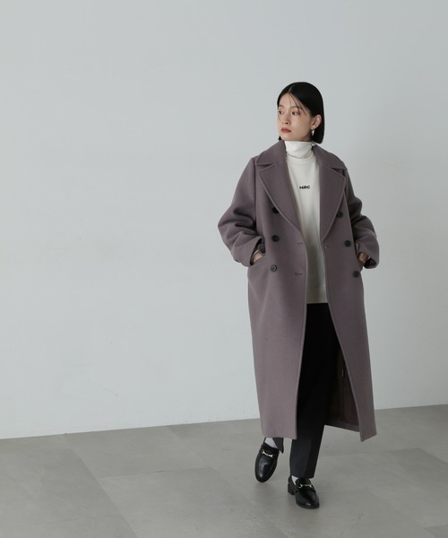 N.（N. Natural Beauty Basic）（エヌエヌナチュラルビューティーベーシック）の「ウールパイルチェスターコート（チェスターコート・レディース・杢グレー/グレー/ベージュ系その他/ブラック・MEDIUM/SMALL）」の15枚目の写真