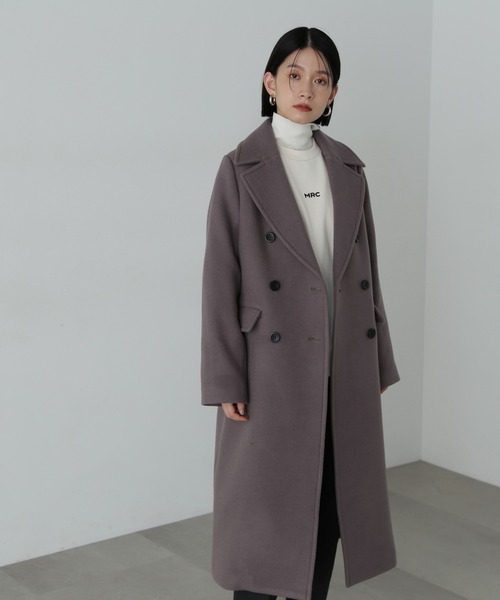 N.（N. Natural Beauty Basic）（エヌエヌナチュラルビューティーベーシック）の「ウールパイルチェスターコート（チェスターコート・レディース・杢グレー/グレー/ベージュ系その他/ブラック・MEDIUM/SMALL）」の7枚目の写真