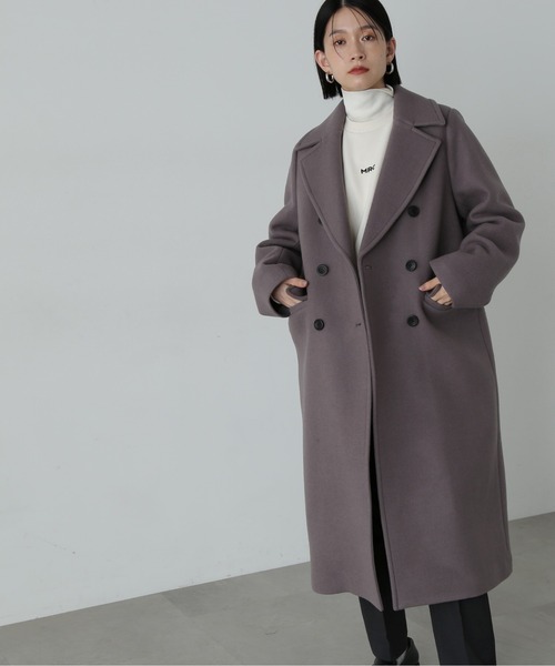 N.（N. Natural Beauty Basic）（エヌエヌナチュラルビューティーベーシック）の「ウールパイルチェスターコート（チェスターコート・レディース・杢グレー/グレー/ベージュ系その他/ブラック・MEDIUM/SMALL）」の8枚目の写真