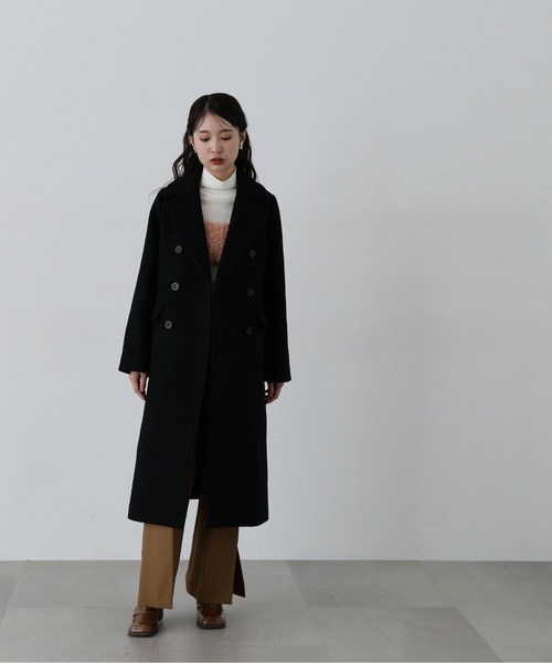 N.（N. Natural Beauty Basic）（エヌエヌナチュラルビューティーベーシック）の「ウールパイルチェスターコート（チェスターコート・レディース・杢グレー/グレー/ベージュ系その他/ブラック・MEDIUM/SMALL）」の17枚目の写真