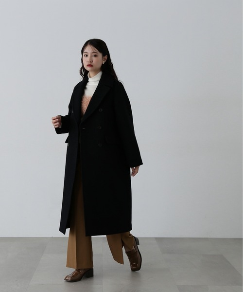 N.（N. Natural Beauty Basic）（エヌエヌナチュラルビューティーベーシック）の「ウールパイルチェスターコート（チェスターコート・レディース・杢グレー/グレー/ベージュ系その他/ブラック・MEDIUM/SMALL）」の18枚目の写真