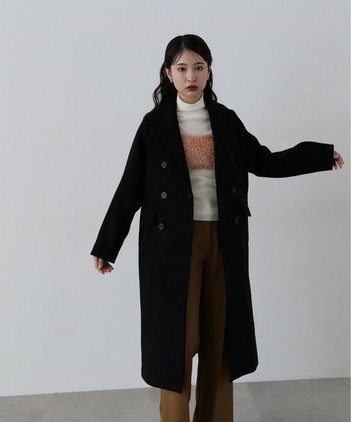 N.（N. Natural Beauty Basic）（エヌエヌナチュラルビューティーベーシック）の「ウールパイルチェスターコート（チェスターコート・レディース・杢グレー/グレー/ベージュ系その他/ブラック・MEDIUM/SMALL）」の19枚目の写真