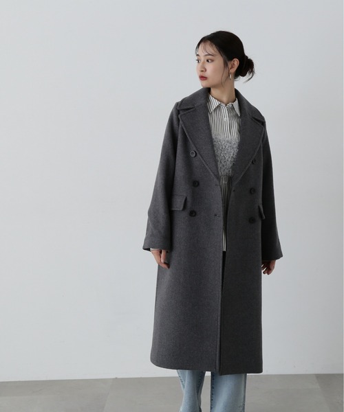 N.（N. Natural Beauty Basic）（エヌエヌナチュラルビューティーベーシック）の「ウールパイルチェスターコート（チェスターコート・レディース・杢グレー/グレー/ベージュ系その他/ブラック・MEDIUM/SMALL）」の9枚目の写真