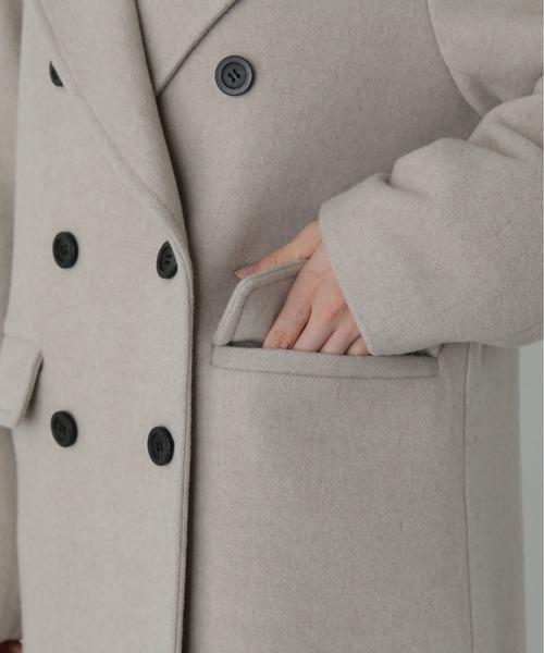 N.（N. Natural Beauty Basic）（エヌエヌナチュラルビューティーベーシック）の「ウールパイルチェスターコート（チェスターコート・レディース・杢グレー/グレー/ベージュ系その他/ブラック・MEDIUM/SMALL）」の6枚目の写真