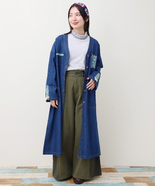 チチカカ（チチカカ）の「クロシェヘアバンド（ヘアバンド・レディース・ネイビー/ブラウン・FREE）」の5枚目の写真