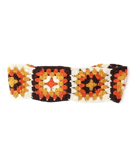 チチカカ（チチカカ）の「クロシェヘアバンド（ヘアバンド・レディース・ネイビー/ブラウン・FREE）」の7枚目の写真