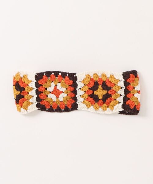 チチカカ（チチカカ）の「クロシェヘアバンド（ヘアバンド・レディース・ネイビー/ブラウン・FREE）」の12枚目の写真