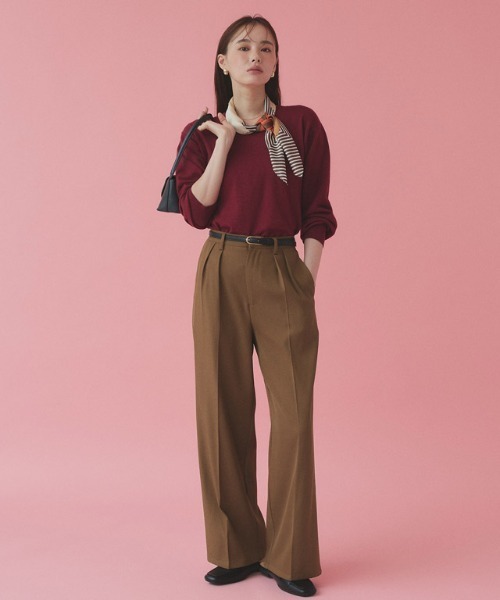 センタープレスタックワイドパンツ（その他パンツ）｜Pierrot（ピエロ