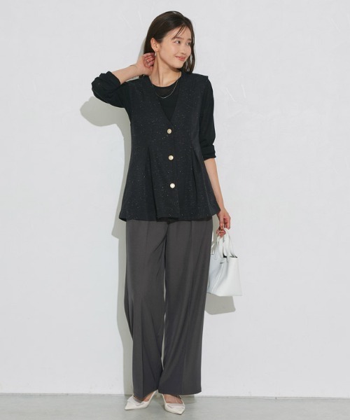 ぴぴこ様 センタープレスタックワイドパンツ（その他パンツ）｜Pierrot