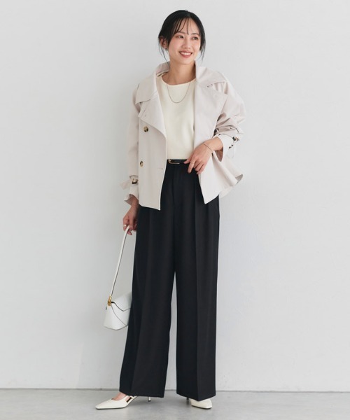 センタープレスタックワイドパンツ（その他パンツ）｜Pierrot（ピエロ