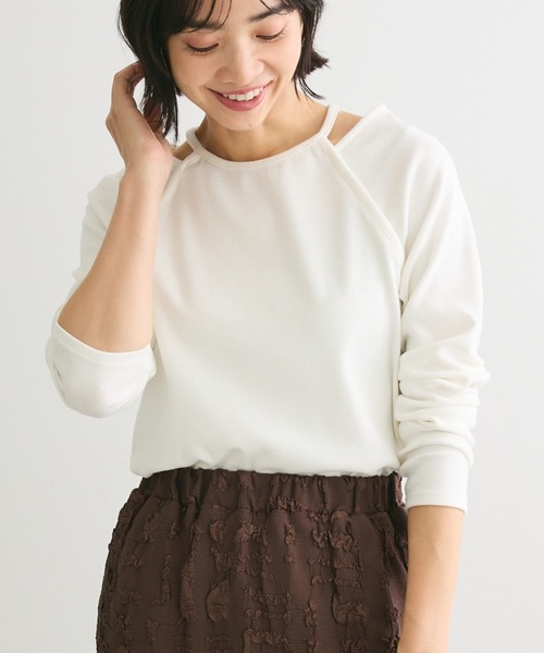 Sugar spoon(シュガースプーン)の「・SUGAR SPOON レイヤードライクリブロンTEE(Tシャツ/カットソー・レディース・ボルドー/ブラック/チャコールグレー/オフホワイト・FREE)」の2枚目の写真