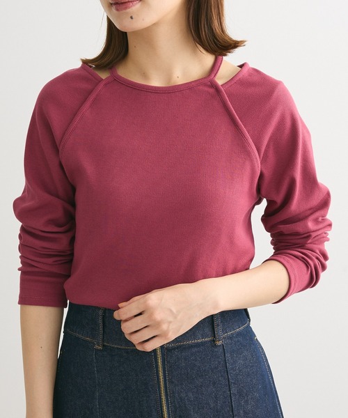 Sugar spoon(シュガースプーン)の「・SUGAR SPOON レイヤードライクリブロンTEE(Tシャツ/カットソー・レディース・ボルドー/ブラック/チャコールグレー/オフホワイト・FREE)」の4枚目の写真