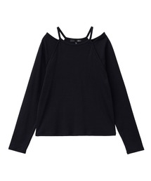 ・SUGAR SPOON レイヤードライクリブロンTEE