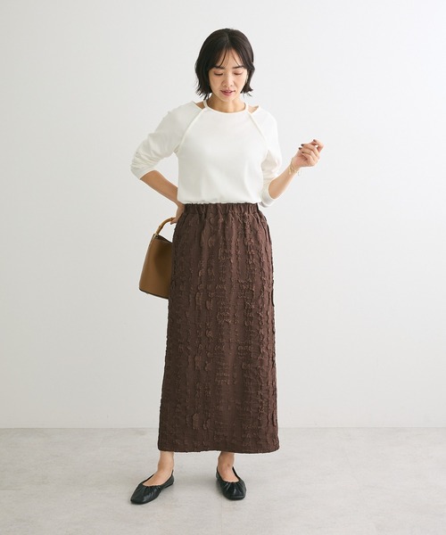 Sugar spoon(シュガースプーン)の「・SUGAR SPOON レイヤードライクリブロンTEE(Tシャツ/カットソー・レディース・ボルドー/ブラック/チャコールグレー/オフホワイト・FREE)」の11枚目の写真