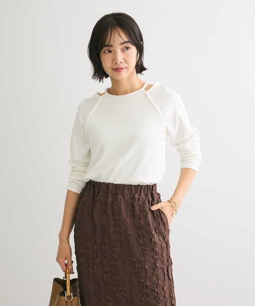 Sugar spoon(シュガースプーン)の「・SUGAR SPOON レイヤードライクリブロンTEE(Tシャツ/カットソー・レディース・ボルドー/ブラック/チャコールグレー/オフホワイト・FREE)」の14枚目の写真