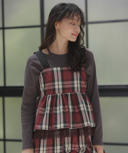 Sugar spoon(シュガースプーン)の「・SUGAR SPOON レイヤードライクリブロンTEE(Tシャツ/カットソー・レディース・ボルドー/ブラック/チャコールグレー/オフホワイト・FREE)」の19枚目の写真