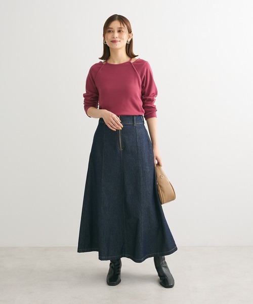 Sugar spoon(シュガースプーン)の「・SUGAR SPOON レイヤードライクリブロンTEE(Tシャツ/カットソー・レディース・ボルドー/ブラック/チャコールグレー/オフホワイト・FREE)」の22枚目の写真