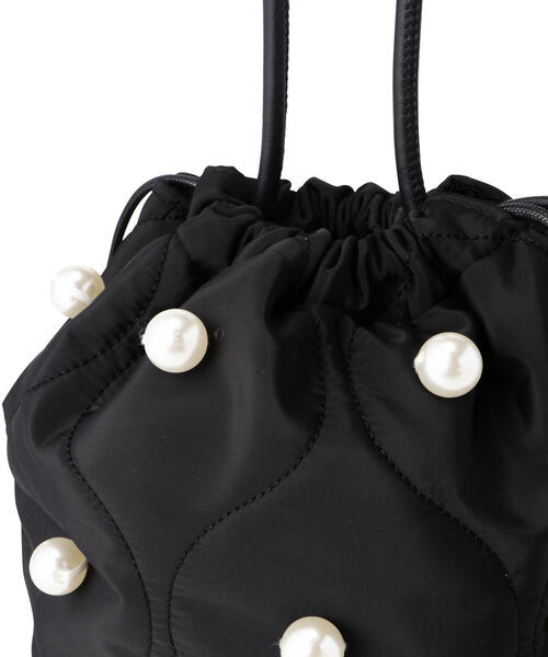 N.（N. Natural Beauty Basic）（エヌエヌナチュラルビューティーベーシック）の「パール巾着ショルダーバッグ（ショルダーバッグ・レディース・ブラック・ﾌﾘ-）」の5枚目の写真