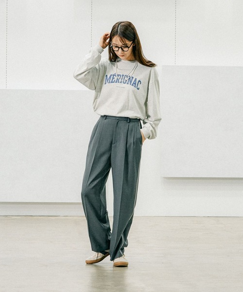 GLOBAL WORK（グローバルワーク）の「ヘビロッTEEプリントロングスリーブ/115472（Tシャツ/カットソー・レディース・ホワイト系その他3/グレー系その他2/ホワイト系その他5/ホワイト系その他6/ホワイト系その他7/ホワイト系その他4・MEDIUM/LARGE）」の16枚目の写真