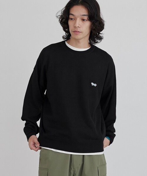 PENNEYS(ぺニーズ)の「Penneys(ぺニーズ)別注スウェットライクニット(ニット/セーター・メンズ・ライトグレー/ブラック/ダークグリーン/ワインレッド/コバルトブルー・S/M/L/XL)」の12枚目の写真