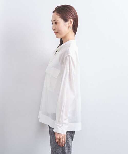 ■専用■ユナイテッドアローズ TOKYO 2,3万 シアー ボウタイブラウス 白 UNITED ARROWS（ユナイテッドアローズ）の「シアー ボウタイ ブラウス